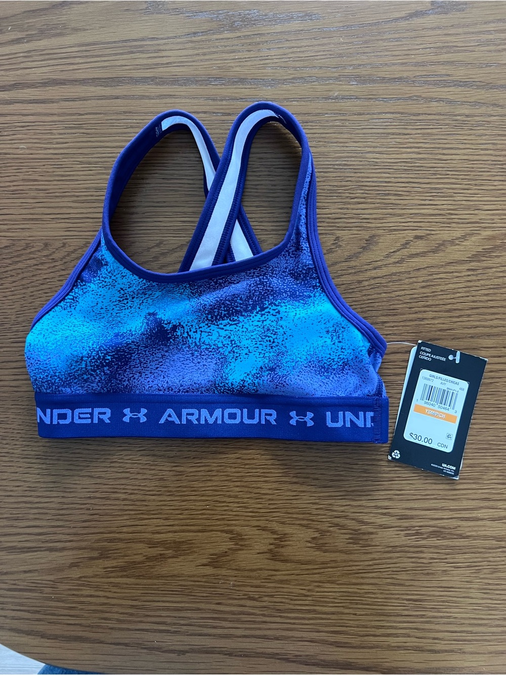 NWT Under Armour Girls' Sports Bra - Size YSM/CH (Youth Small)